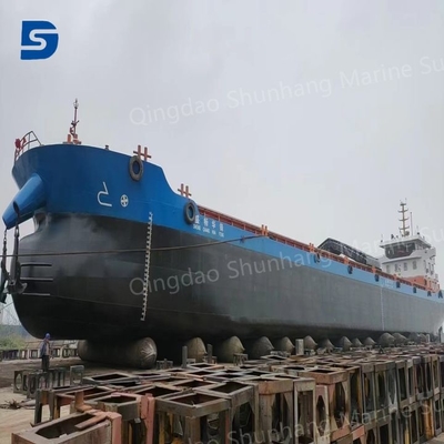 आईएसओ 14409 मानक काले समुद्री रबर एयरबैग के साथ फुलाएं और मरम्मत किट पैलेट पैक